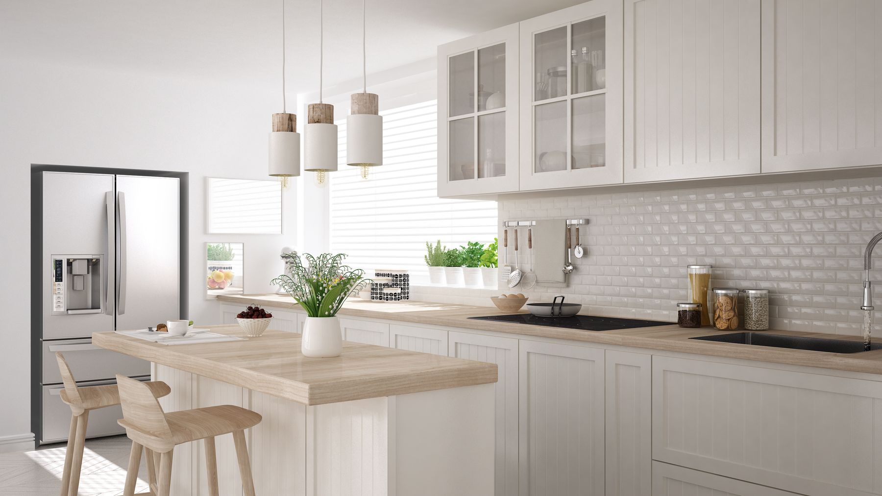 White painted kitchen cabinetry in Fort Walton Beach, FL