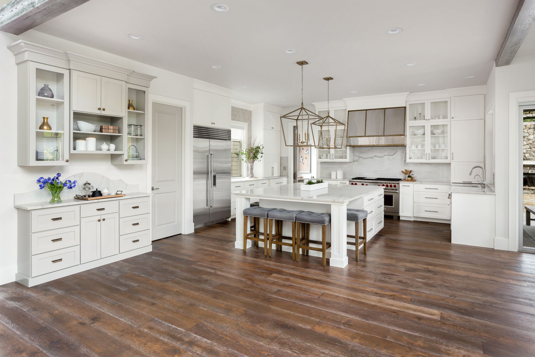 Hardwood kitchen floor in Fort Walton Beach, FL