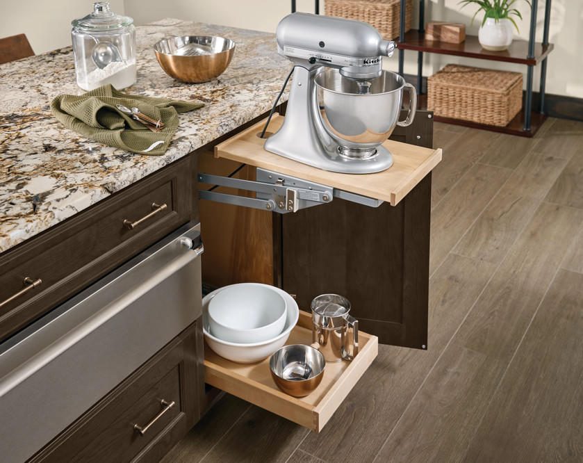 KraftMaid mixer shelf organizer