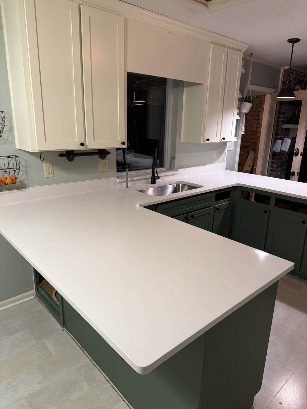 Green cabinet kitchen in Shalimar